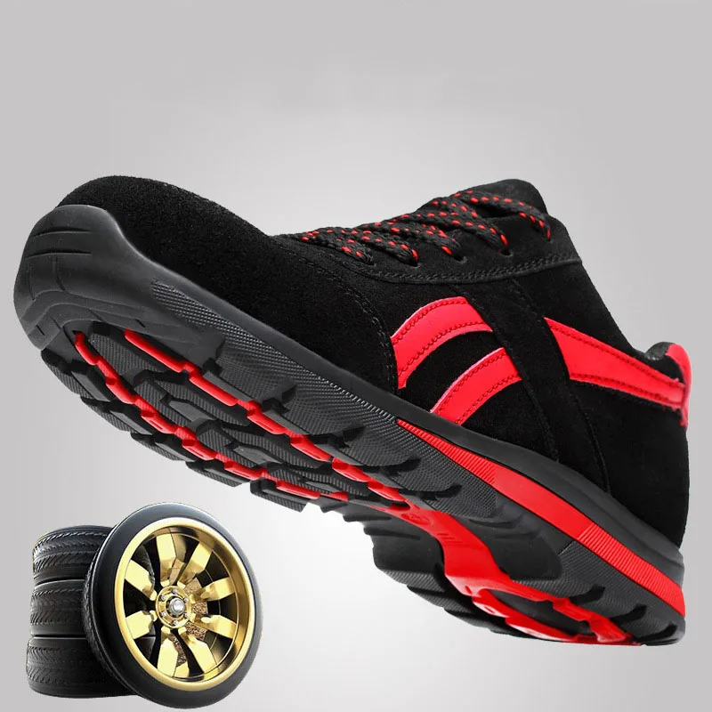 Safety Shoes Men's Steel Toe Lightweight Anti-smashing Unisex Work Sneakers breathable wear-resisting casual shoes | Обувь