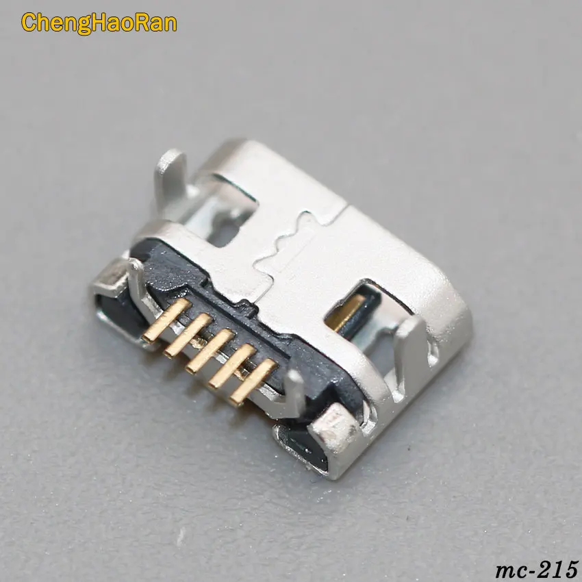 ChengHaoRan 20 шт. Micro USB 5pin без бокового рога быка гнездо usb плоский рот четыре с