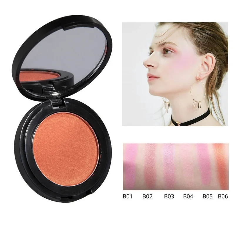 Брендовая палитра для макияжа MYS 6 цветов румяна с одним минеральным эффектом