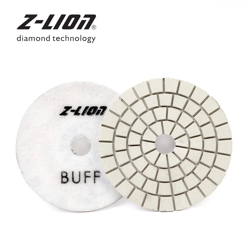 4 Inch White Buff Diamond Pads Polishing Disc Premium Quality Diamond Buffing Wheel For Granite Stone Polishing Tool