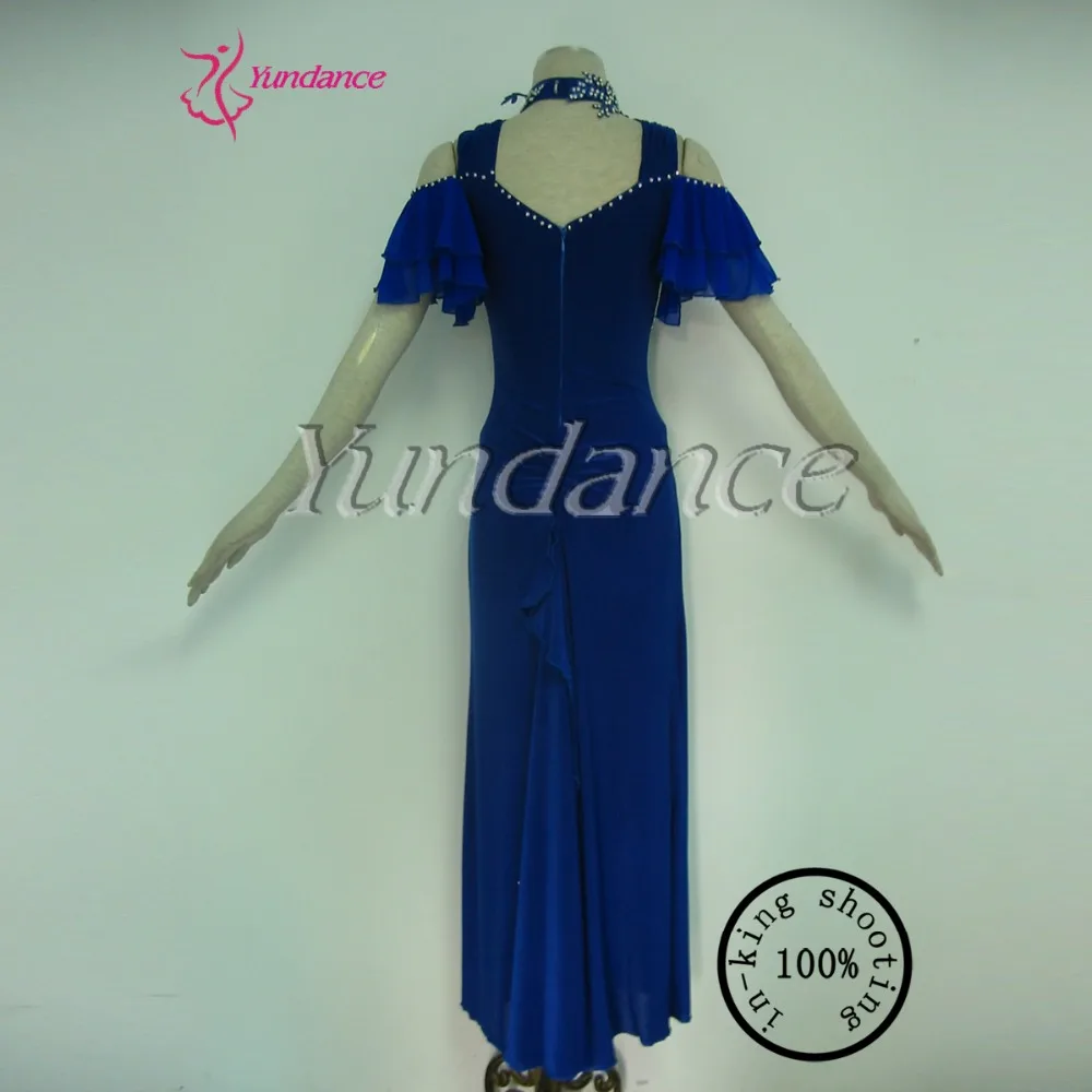 

2016 New Flamenco Dress New Blue Noble And Elegant Modern Dance Costume M-12