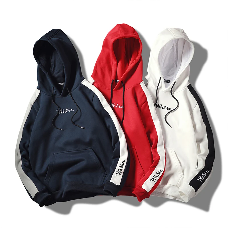 Мужская спортивная одежда толстовка с капюшоном из плотного флиса в стиле хип