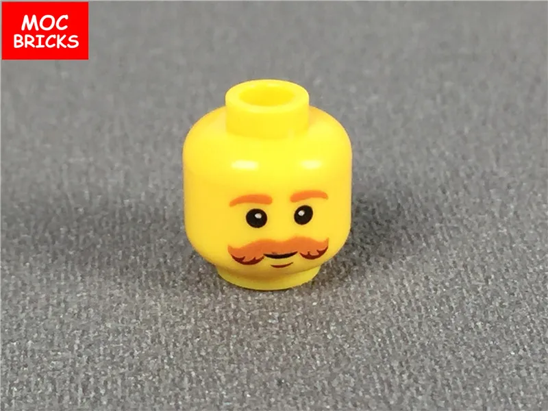 10 шт./лот кубики Moc Мужская и женская фигура голова лицо выражение DIY мини куклы строительные блоки кирпичи игрушки для детей Подарки