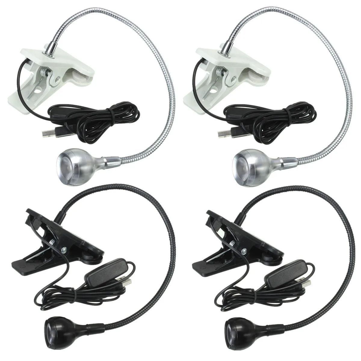 Изящный мини USB зажим гибкий светодиодный светильник для чтения с зажимом рядом