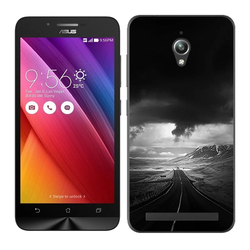 Защитный Мягкий чехол из ТПУ для ASUS Zenfone GO ZC500TG, 5,0 дюймов, чехол для телефона с пейзажем, окрашенный Для ZenFone GO ZC500TG Z00VD