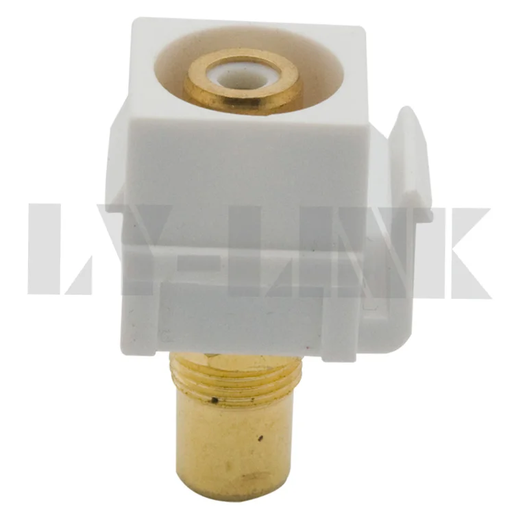 Новый стиль keystone RCA видео компонентный разъем с белым цветом|rca keystone|keystone connectorconnector rca |