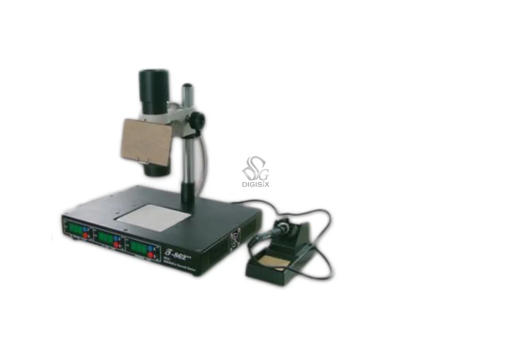 

T862++ Advanced Infrared Heating Rework Station SMT SMD IRDA BGA Welder 800W 120 X120mm T-862++