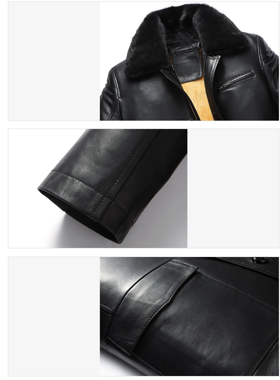 Для мужчин обувь золотистого цвета норковая шуба куртка из овчины съемная