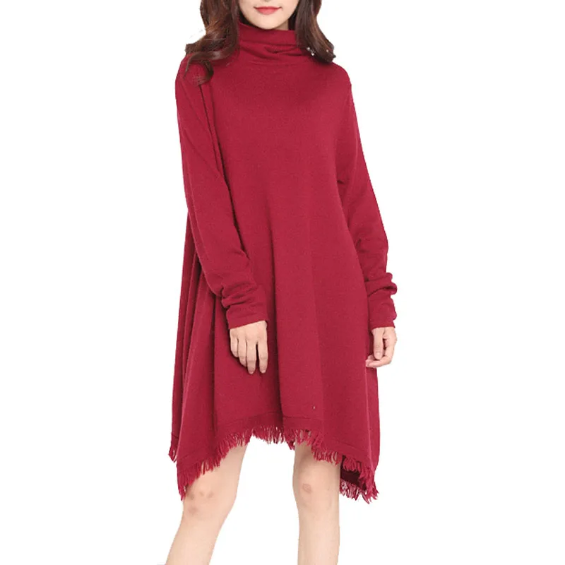 Свитер женский осенне-зимний кашемировый с высоким воротом | Женская одежда