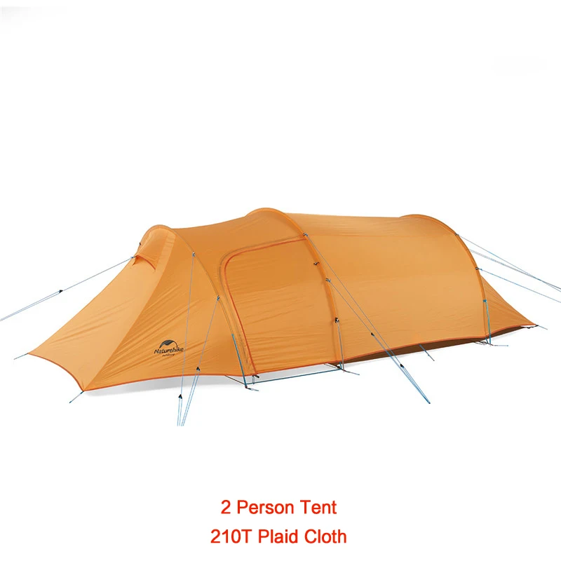 4 Person 210T Orange Naturehike Опаловый туннельная палатка для 2/3/4 персоны Водонепроницаемый 20D/210T ткань легкий Открытый Кемпинг Туристических палатков NH17L001-L - Цвет: 4 Person 210T Orange