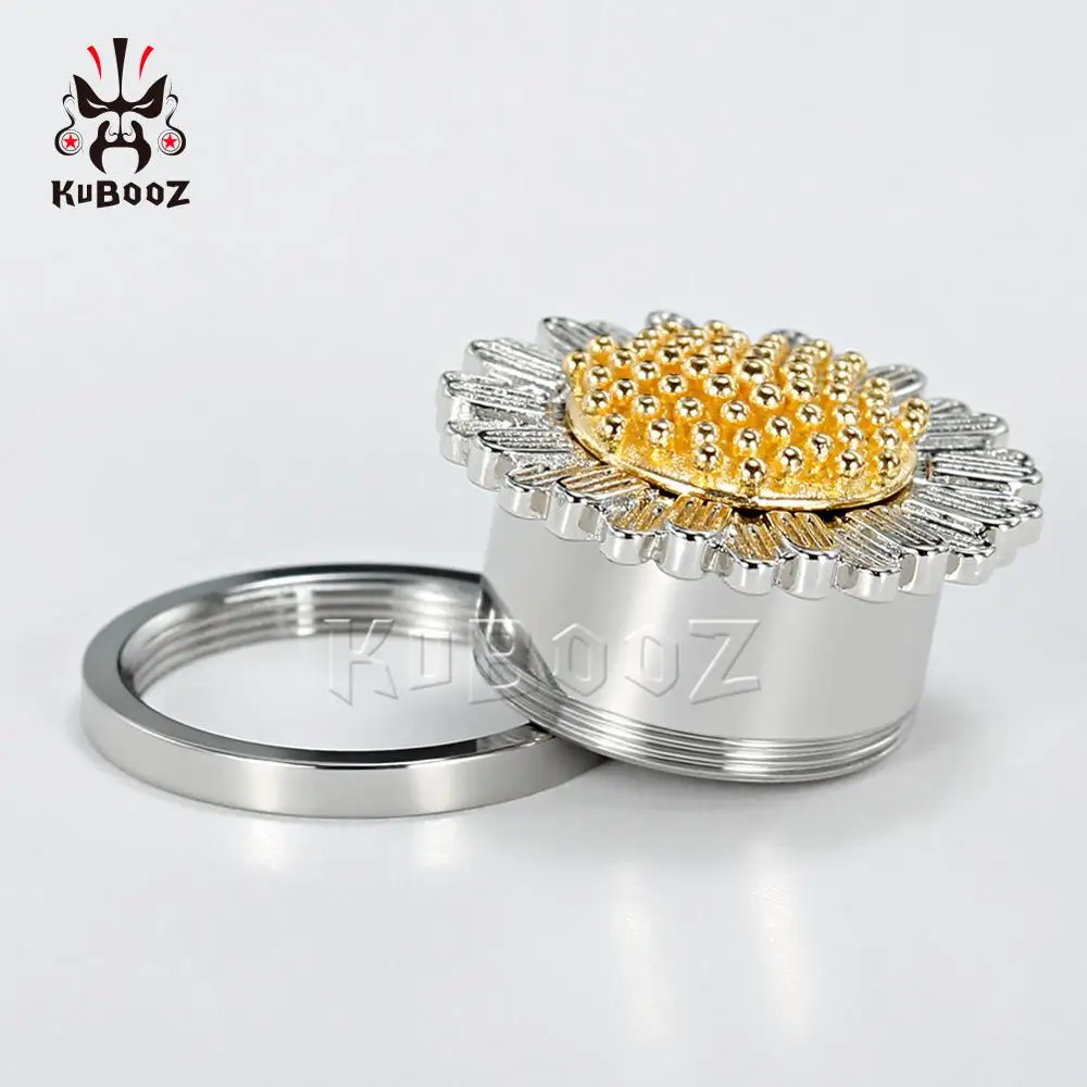 

KUBOOZ Sunflower Stainless Steel Ear Gauges Plugs Tunnel Expander Screw Earring Stretcher Fashion Piercing Body Jewelry For Gift