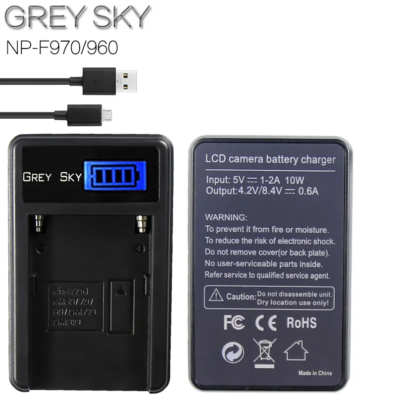 1 charger NP-F960 NP-F970 ПСН 960 970 950 NPF960 NPF970 Батарея+ стены Зарядное устройство для sony PLM-100 CCD-TRV35 MVC-FD91 MC1500C L10 - Color: 1 charger