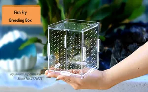 Акриловая прозрачная изоляционная коробка HONGYI для разведения морской рыбы, разделенная коробка, Молодежный инкубатор для рыбы, фри, маленькая рыба