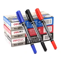 12 piecesset twin tip permanent marker finemedium point 0 5mm 1mm pen marker black blue red ink waterproof oil ink marker pen