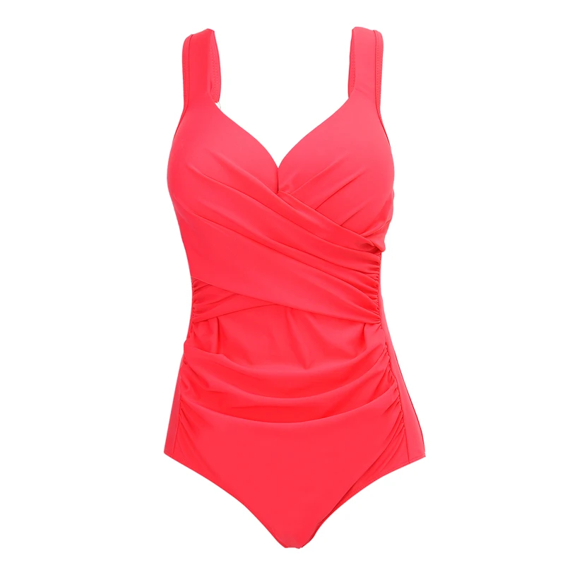 2017 Solid Siamese Bikini Large Black Swimsuits Women's Swimwear Plus Size Bath Set 5XL 70 |