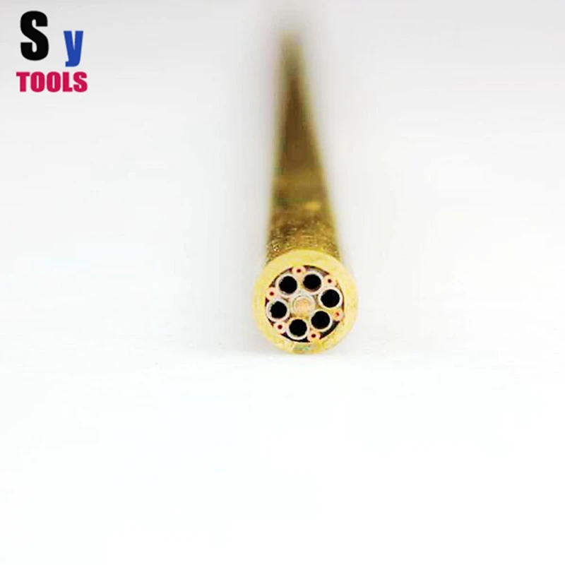 SY tool DIY ручка ножа мозаичные заклепки для ногтей латунная трубка 8 мм цветочный