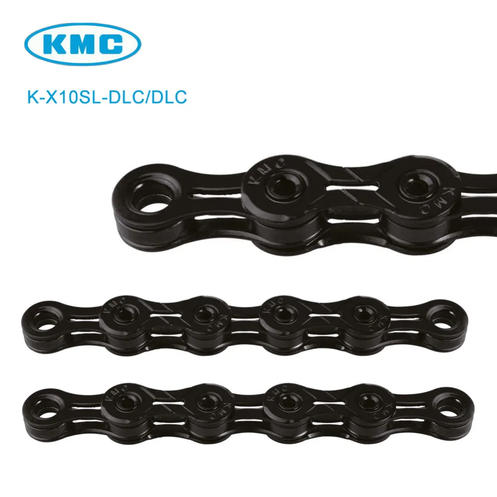 Оригинальный KMC X10SL DLC 10 скоростная цепь черная для треккинга 116 звеньев супер