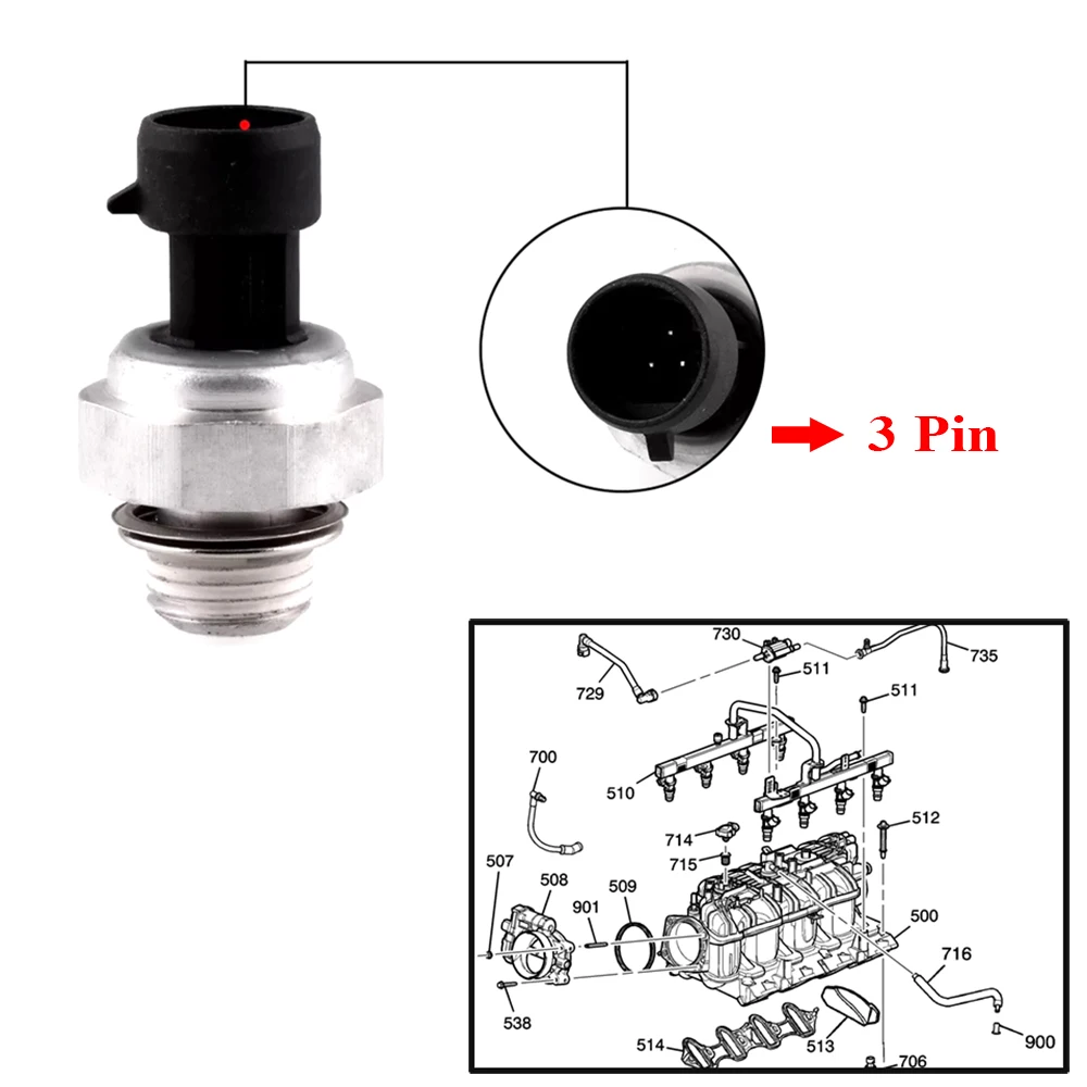 

JEAZEA 3 Pin D1846A 12616646 датчик давления масла для автомобильного двигателя Buick Chevy Chevrolet Trailblazer Tahoe GMC Envoy Yukon Isuzu