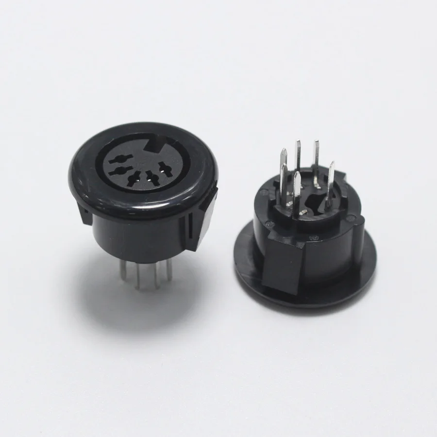 1pcs DIN 5P Female Jack Cable Connector with Singal terminals 5Pin Large Keyboard Panel Mount Solder Chassis Socket Adapter |