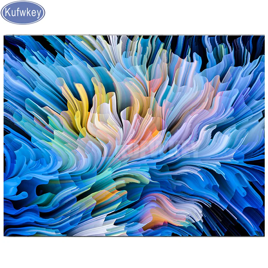 5d бриллиантовый рисунок Рождество Вышивка крестиком абстрактные синие облака 3d