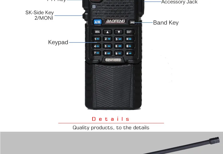Baofeng UV-5R, 8 Вт, 3800 мА/ч, батарея, рация, 128, Двухдиапазонная, двухстороннее радио, UHF& VHF, 136-174 МГц и 400-520 МГц, радиоприемопередатчик