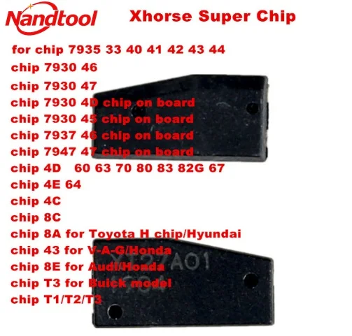 Xhorse VVDI супер чип транспондер для ID46/40/43/4D/8C/8A/T3/47/41/42/45/ID46 VVDI2 VDI ключевой