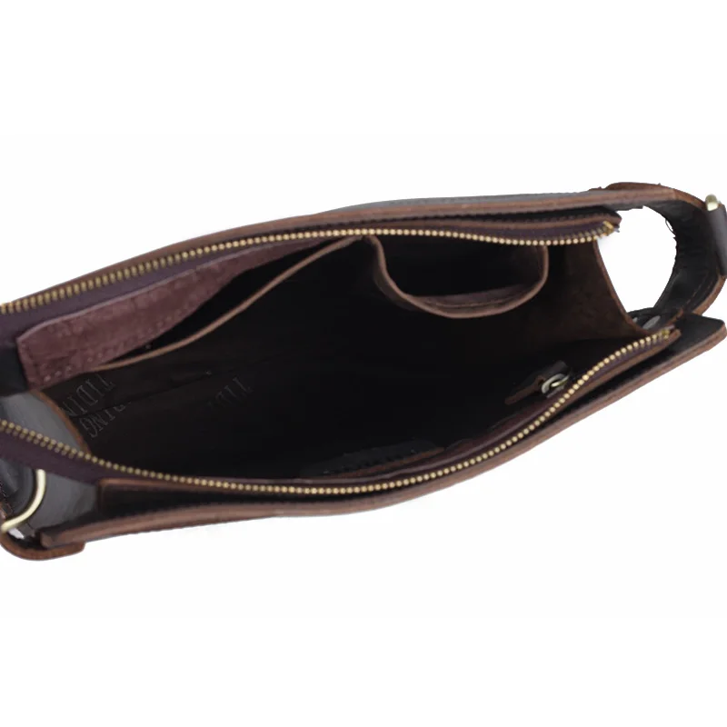 Модный мужской портфель TIDING из бычьей кожи сумка через плечо маленькая 1066 |