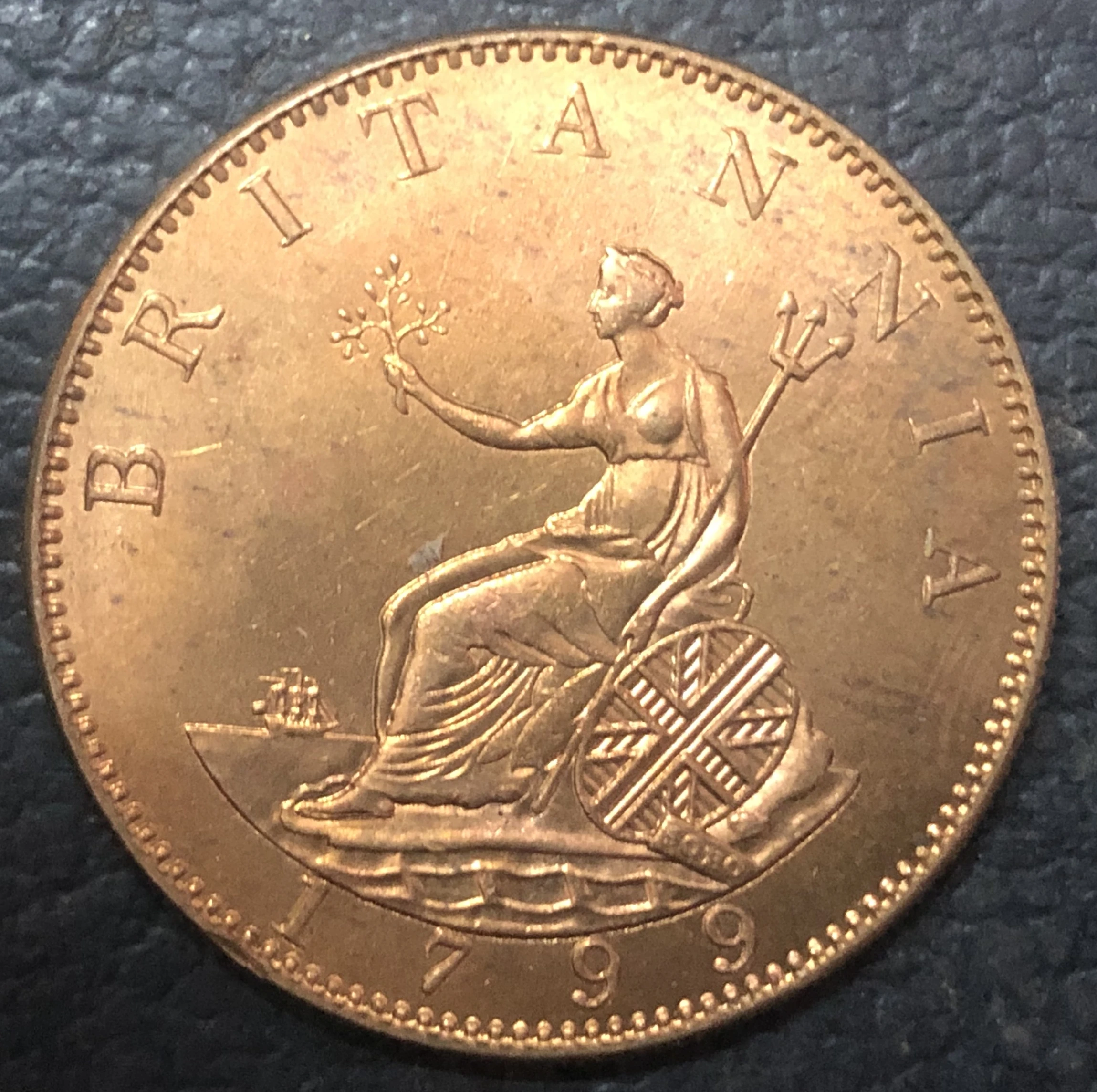 1799 Великобритания половина Пенни Джордж III медная монета 30 мм|coin military|copper ringcoin craft