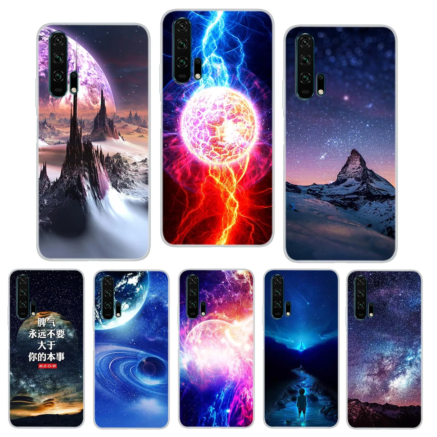 Чехол для телефона Huawei Honor 20 Pro звездное небо Луна окрашенный мягкий чехол Honor20