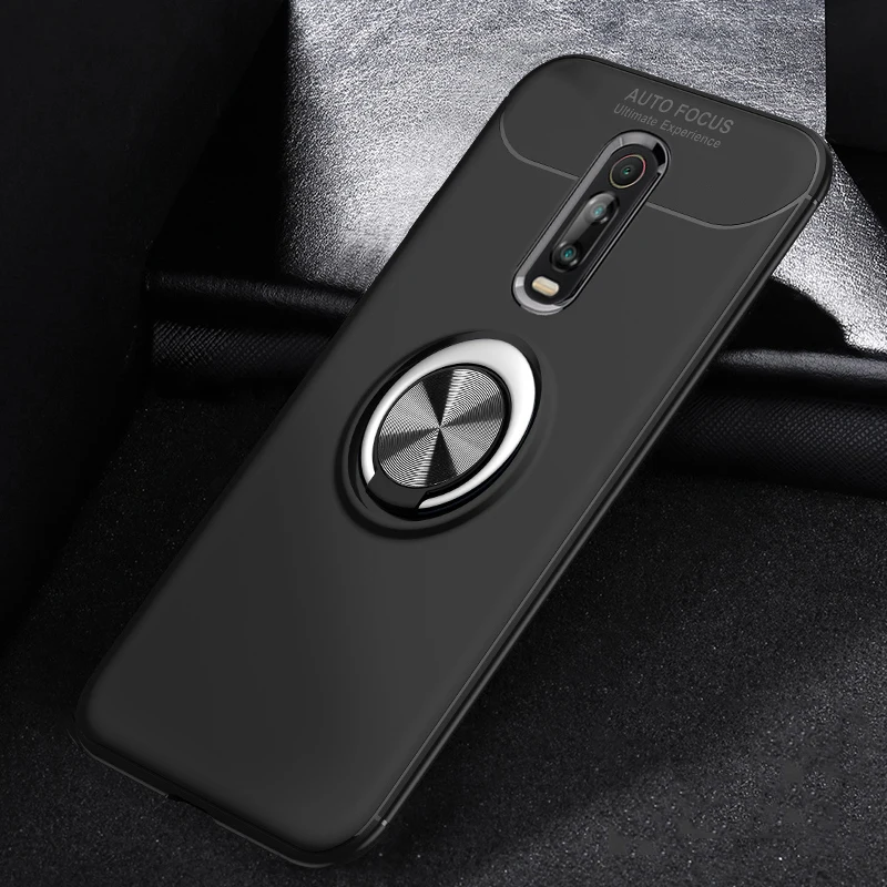 Soft Silicone Case for Mi 9T Pro Redmi K20 Phone Cover With Finger Ring magnetic car holder For Xiaomi MI 9 T K 20 | Мобильные