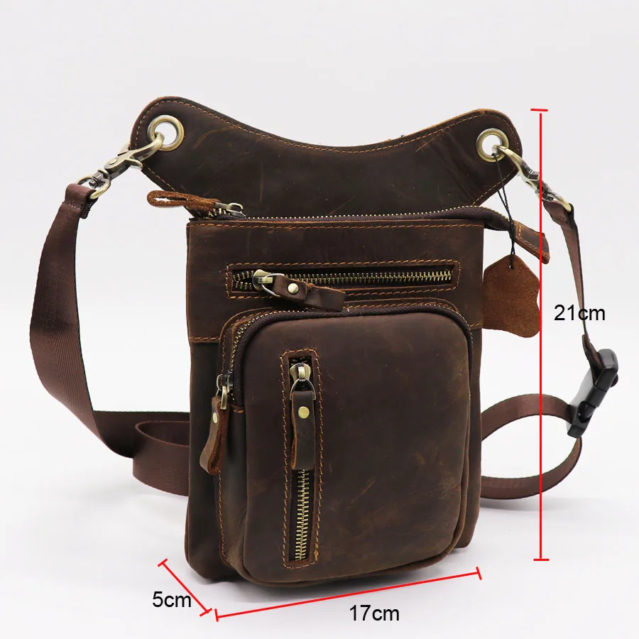 GO-LUCK, брендовая Повседневная сумка из натуральной кожи, Мужская поясная сумка, сумка для мобильного телефона, мужские сумки через плечо