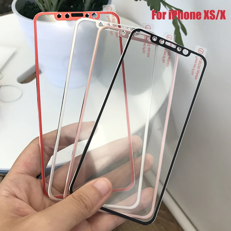 1000 шт 3D Tianium сплав металлический край закаленное стекло для iPhone 11 Pro Max XS XR X 8 7 6 6S Plus 9H Взрывозащищенный протектор экрана