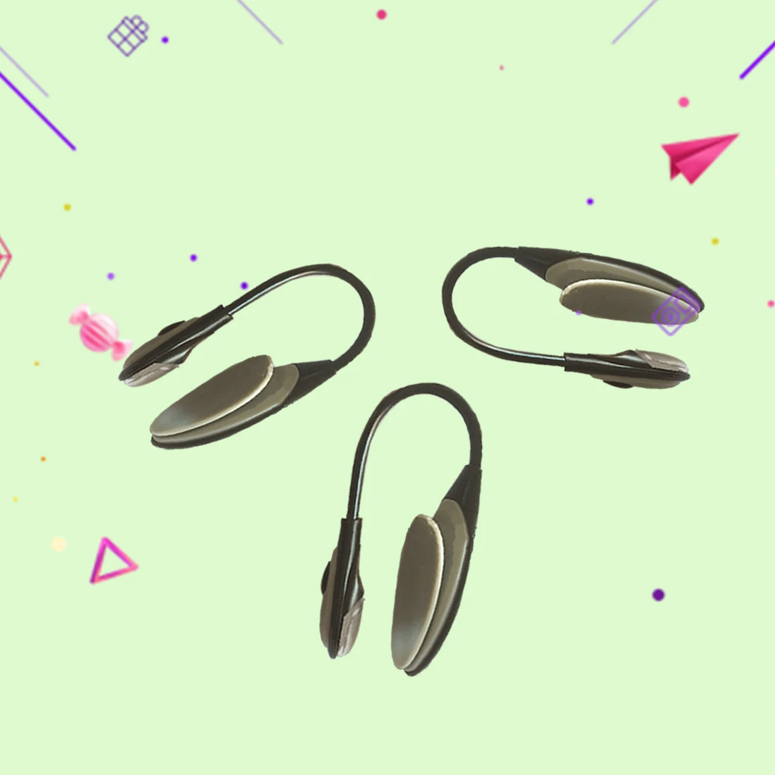 Высокое качество Мини Гибкий зажим мини книга свет LED лист Музыка Путешествия