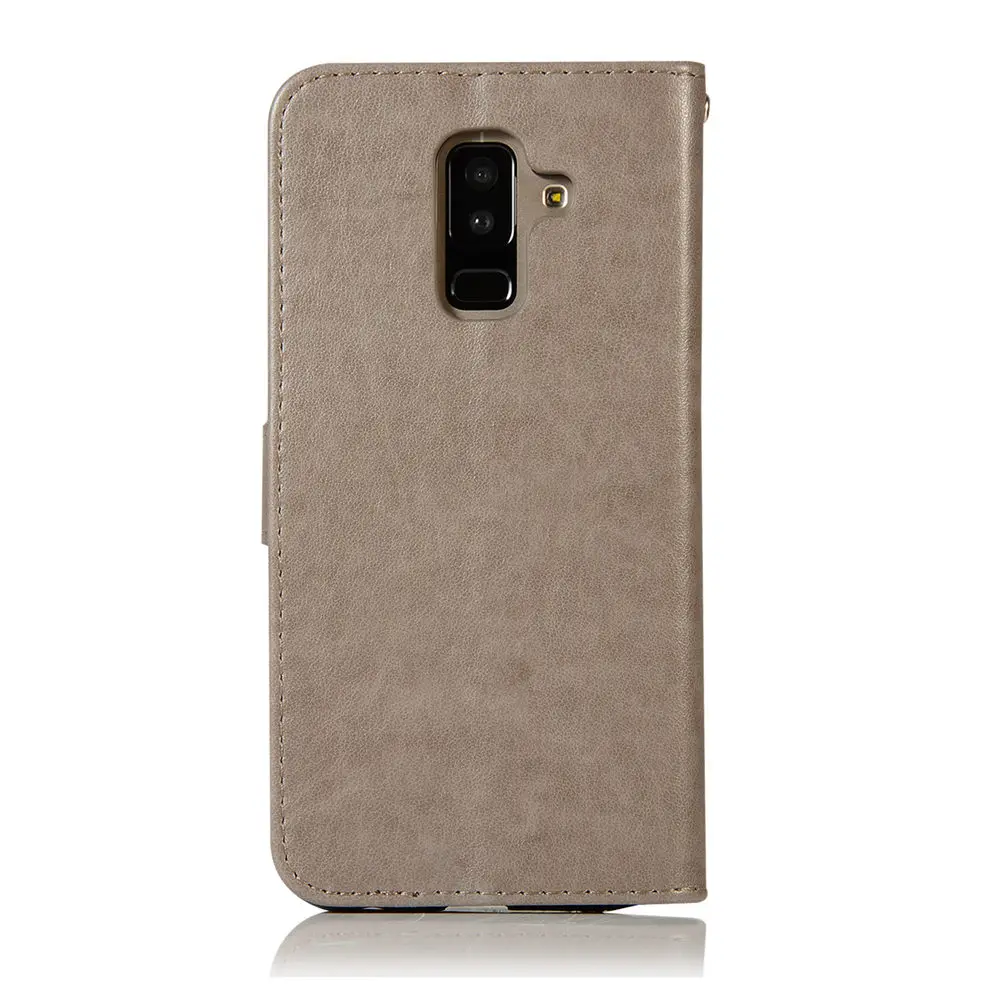 Флип чехол для Samsung Galaxy J8 2018 J810 J810G J810F/DS J82018 кожаный с бабочкой телефона SM