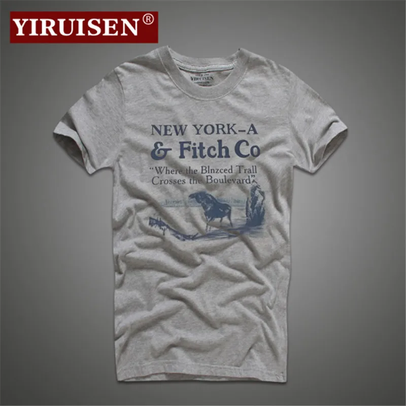 Light grey Летняя мужская футболка AF Anjoy Fitch, 31 цвет, короткий рукав, хлопок, футболка размера плюс, одежда высокого качества, уличная одежда - Цвет: Light grey