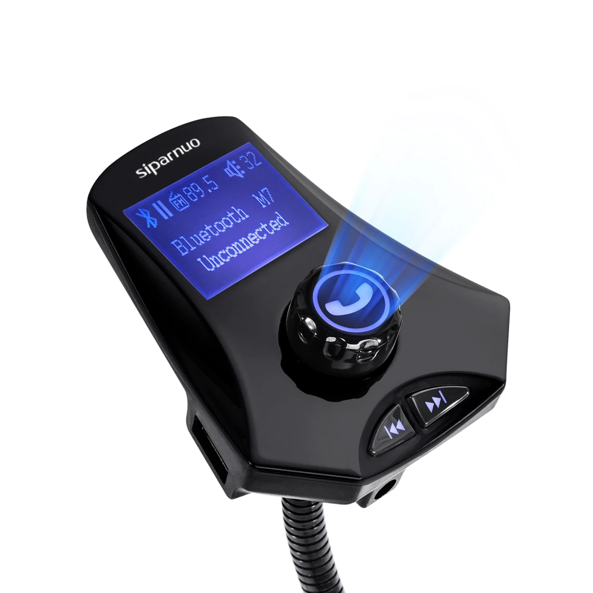Siparnuo автомобильный fm-передатчик, bluetooth, автомобильный трансмиттер, 12 В, fm модулятор, 5 В, 2.1A, автомобильное зарядное устройство, трансмиссор, fm комплект, M7