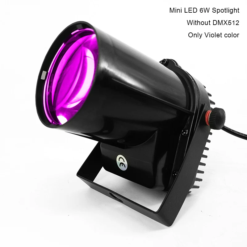 Светодиодный прожектор с DMX512 10 Вт RGBW светодиодный бизнес-освещение с профессиональными для вечерние дискотеки KTV DJ вечерние танцевальные площадки для клубов - Цвет: LED 6W Only UV