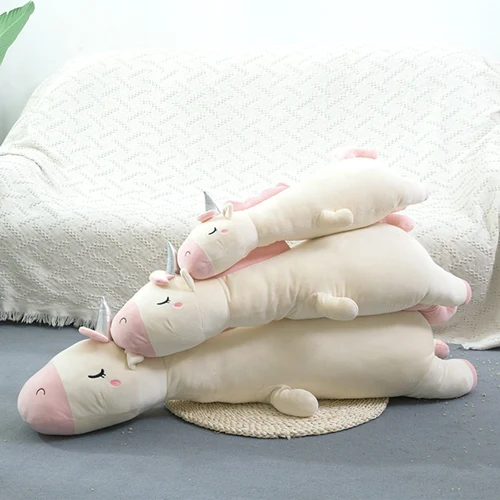 Cute Unicorn Plush Toy Stuffed Soft Animal sleep Sofa Bedroom Decor Lovely Christmas Gift for Kids Kawaii Birthday Present - Цвет: Цвет: желтый