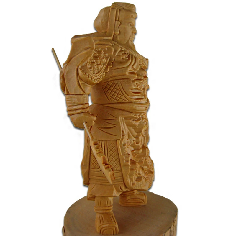 Высота каблука 10 см 12 резьба из самшита Статуи Фортуна Гуань Гун украшения