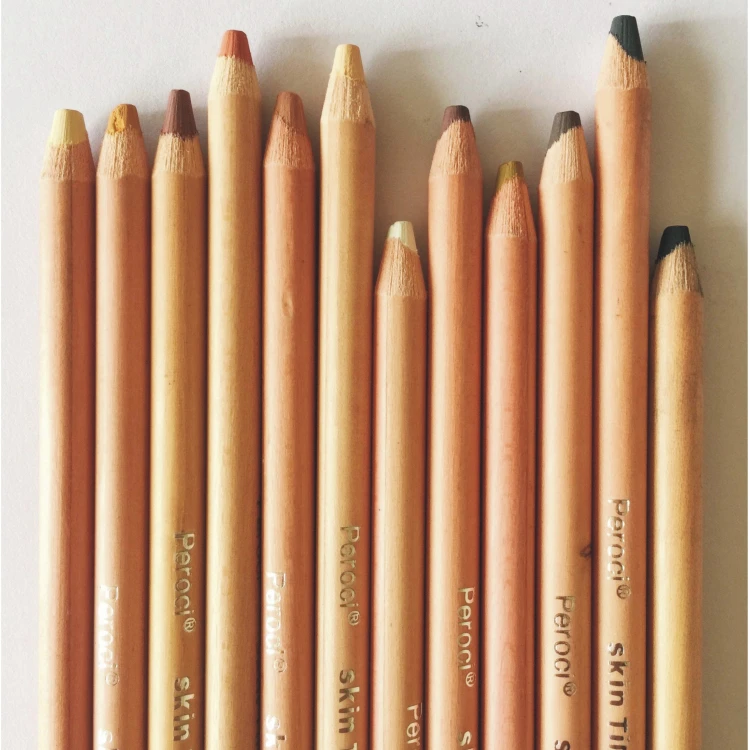 Skin Thicker Lead Wood Color Pencil Portrait Chalk Student Lapis De Cor School Stationery