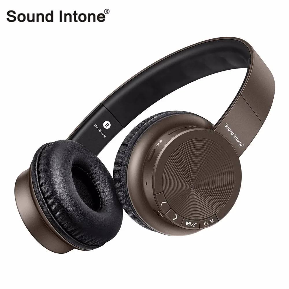 Звук intone p30 Stereo Bass Bluetooth Headphone Wireless с поддержкой HD микрофона Поддержка TF карт MP3