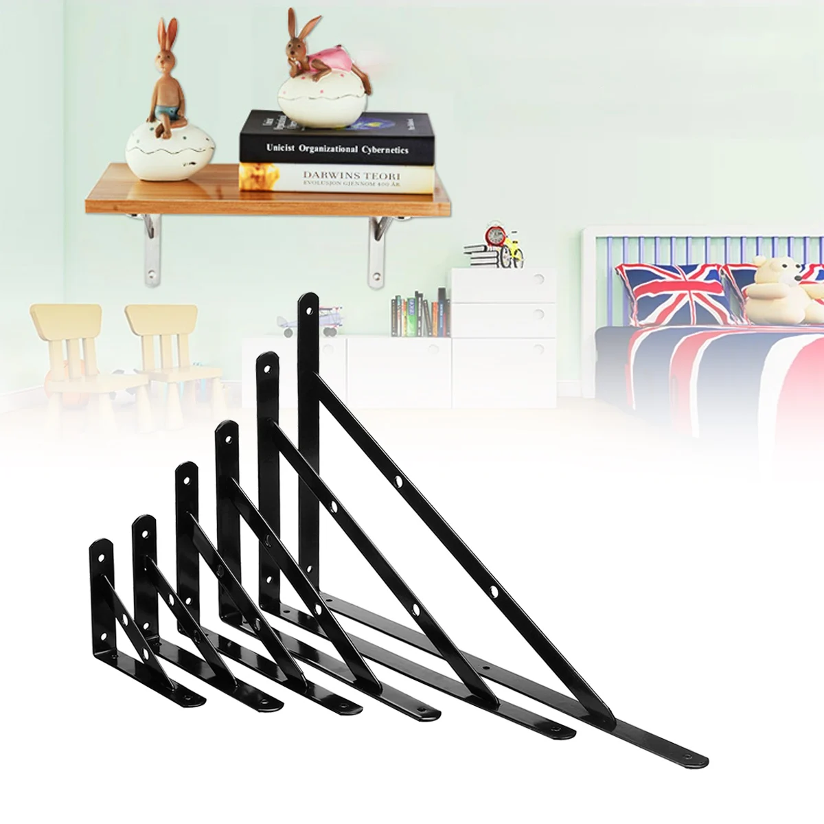 1 шт. треугольная железная L образная подставка для крепления на стену 6 19