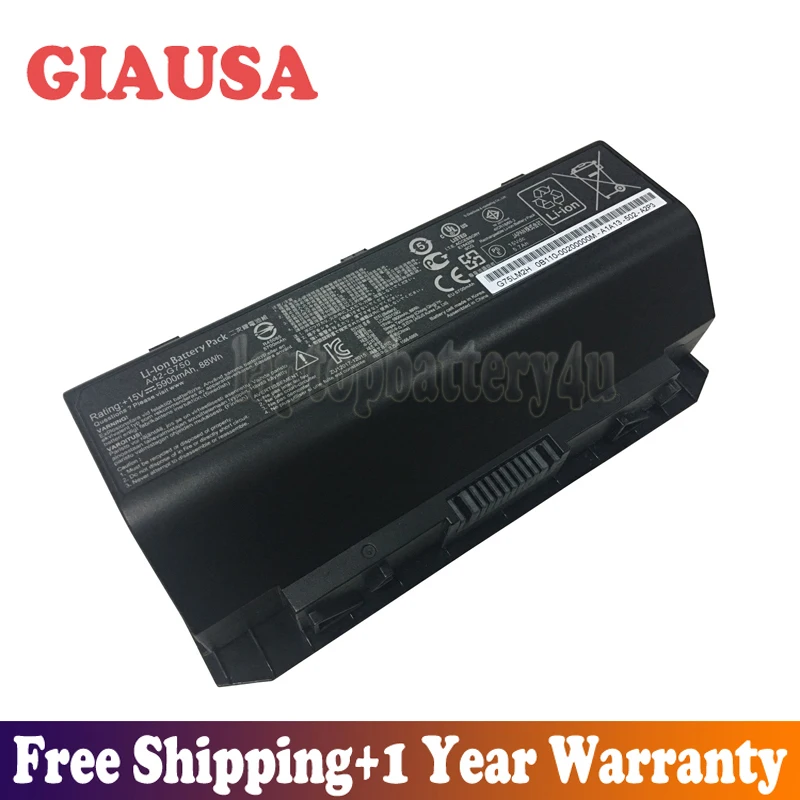 GIAUSA Новый A42 G750 аккумулятор 15 в 88Wh 5900 мАч для Asus ROG G750J G750JH G750JM G750JS G750JW