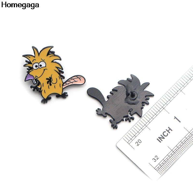 Homegaga Angry Beaver цинковые булавки para рюкзак pride clothes медаль для сумки рубашки Значки броши для мужчин и женщин D2041