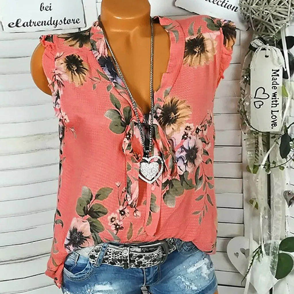 Женские топы и блузки женские 2019 большие размеры свободные с v образным вырезом