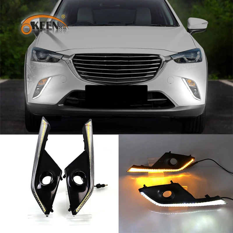 OKEEN 2шт светодиодный Автомобильные дневные ходовые огни для Mazda CX 3 CX3 2016 2017 2018