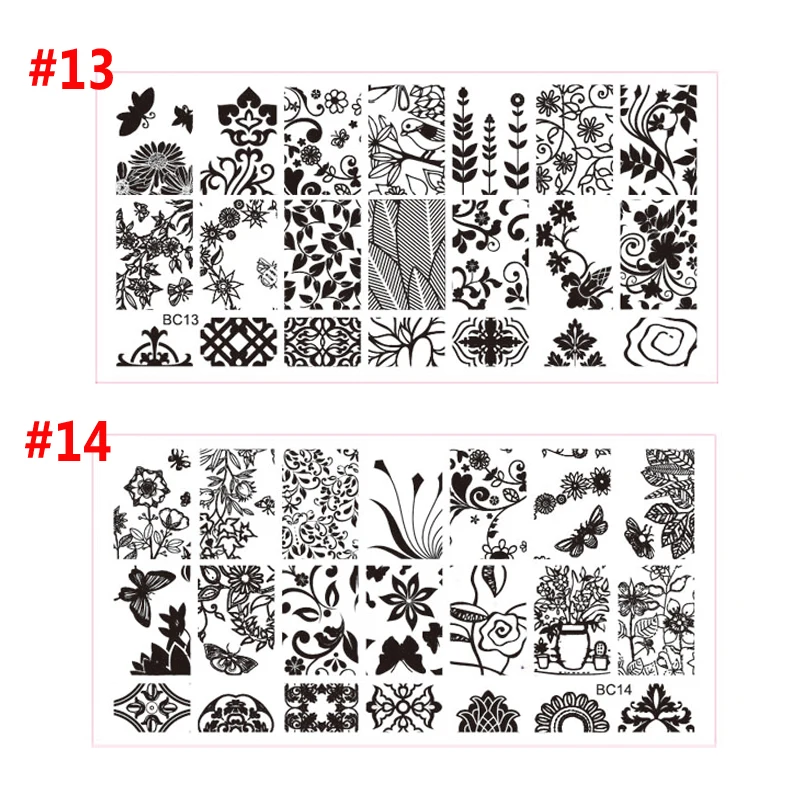 2016 новые кружева цветы рисунки бабочек пластины для штамповки ногтей 10 шт