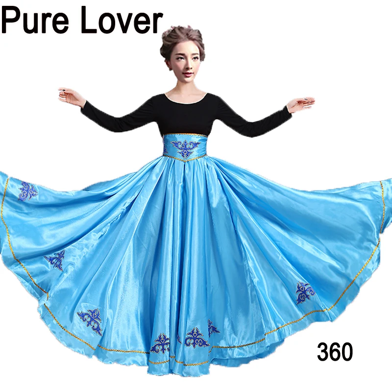 

FEECOLOR Spanisch Фламенко юбка 360 градусов ATS одежда длинный полный круг Цыганский родовой танец живота