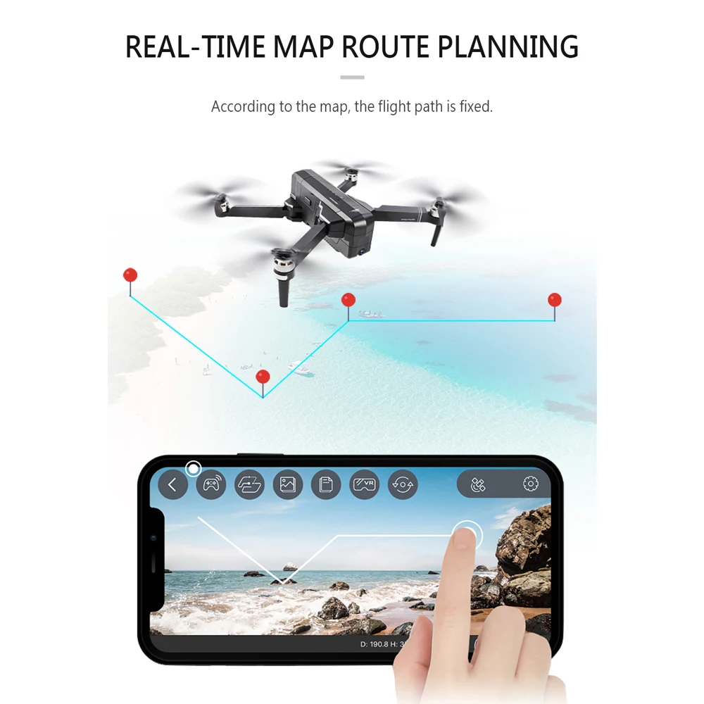 Дрон SJRC F11 Pro gps с широкоугольной камерой 2K 5G Wifi 500m FPV Бесщеточный Квадрокоптер 28