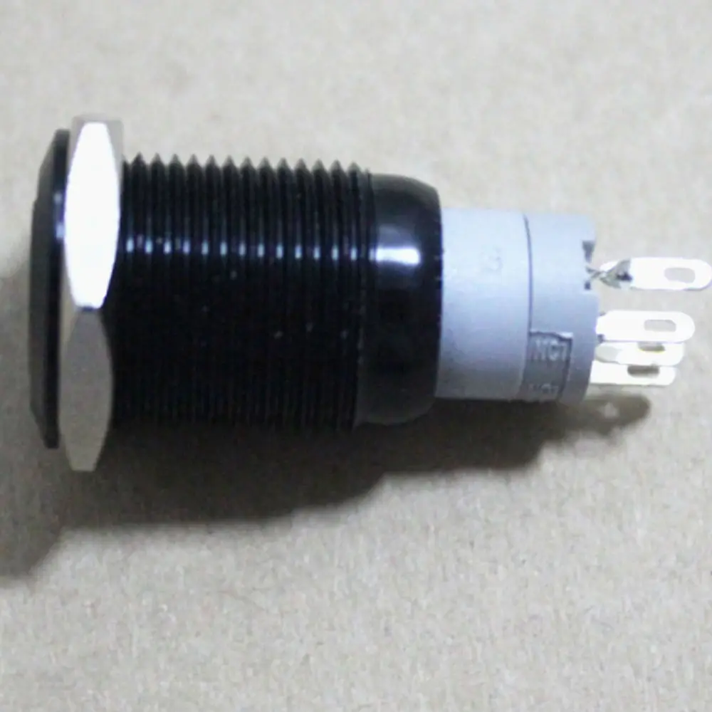 EE support 4 шт. 16 мм 12 В черный металлический кнопочный переключатель Блокировка